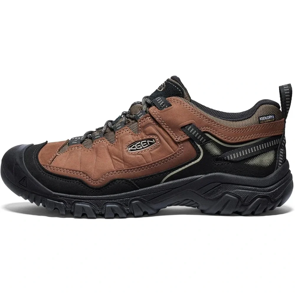 KEEN TARGHEE IV WATERPROOF Mens Size 10 Bison/Black Hiking Trail Shoes NEW